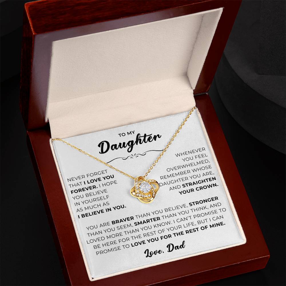 To My Beautiful Daughter Necklace From Mommy, Perfect for Mother's Day