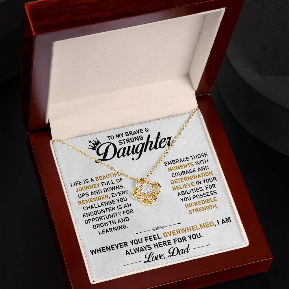 To My Daughter | Never Forget That You Are Loved Beyond Words | Meaningful Jewelry Gift