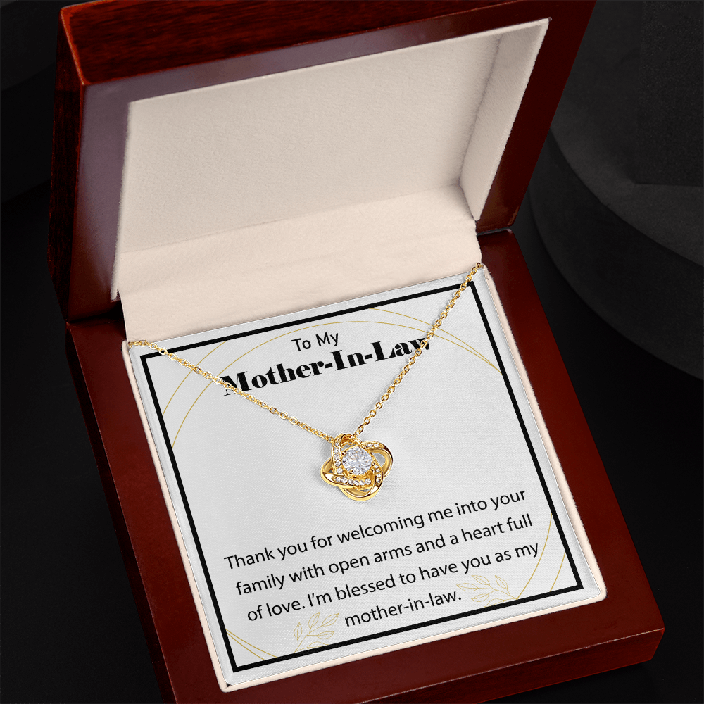 To My Mother-in-Law Necklace - Meaningful Gift for Mother of the Groom/Bride