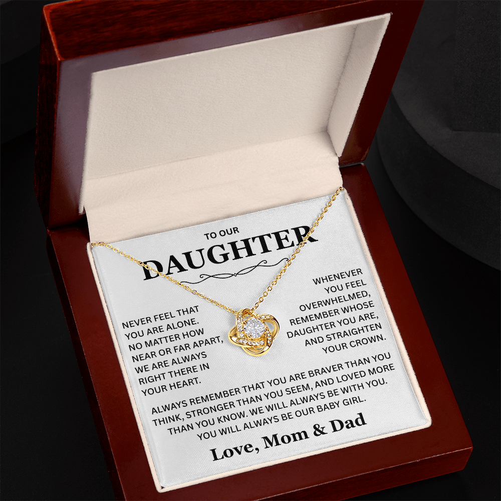 Gift for Daughter from Parents, To Our Daughter Necklace