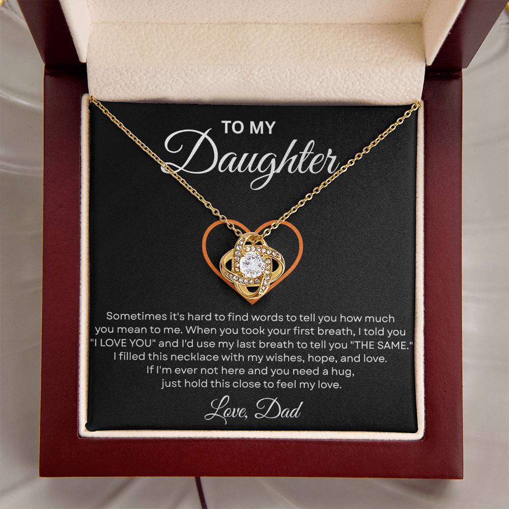 To My Daughter From Mom & Dad – Meaningful Christmas Jewelry Gift with Gift Box