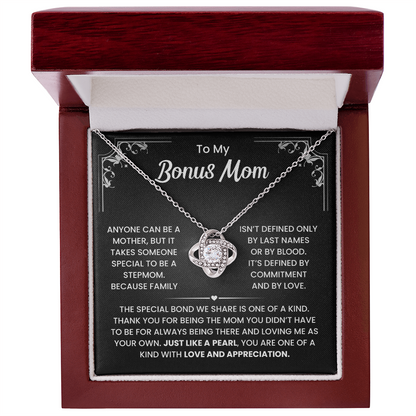 Bonus Mom Necklace – Heartfelt Gift for Stepmom | Thank You Bonus Mom Jewelry | Meaningful Stepmother Necklace Gift