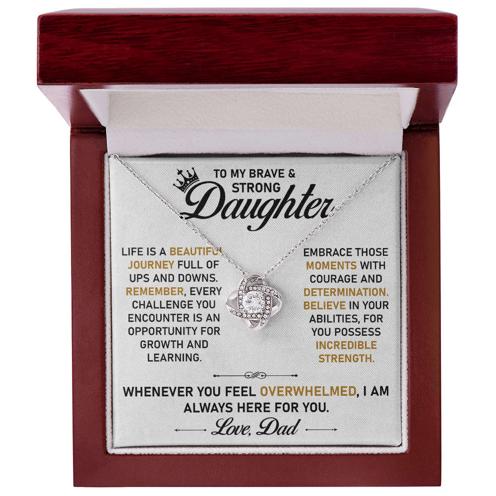 To My Daughter | Never Forget That You Are Loved Beyond Words | Meaningful Jewelry Gift
