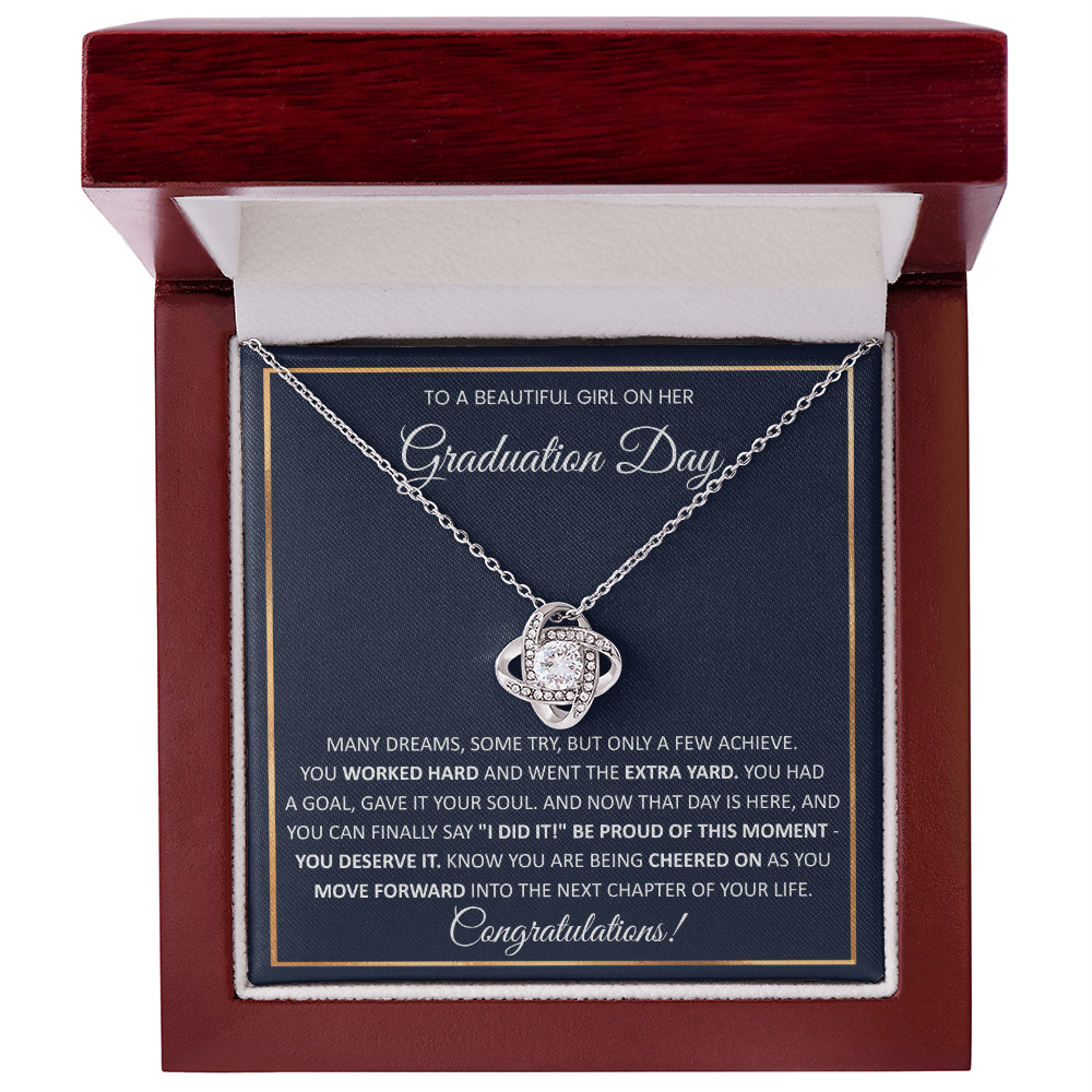 To A Beautiful Girl On Her Graduation Day - Love Knot Necklace