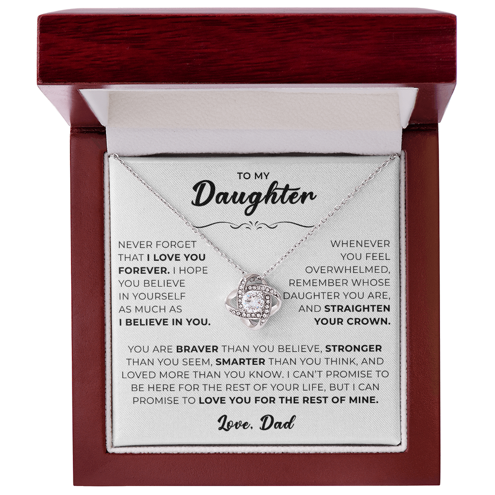 To My Beautiful Daughter Necklace From Mommy, Perfect for Mother's Day