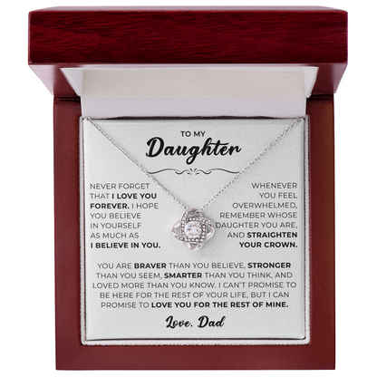 To My Beautiful Daughter Necklace From Mommy, Perfect for Mother's Day