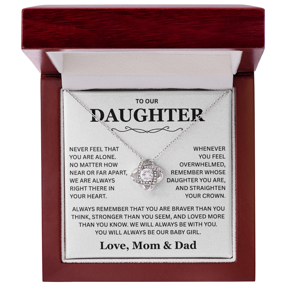 Gift for Daughter from Parents, To Our Daughter Necklace