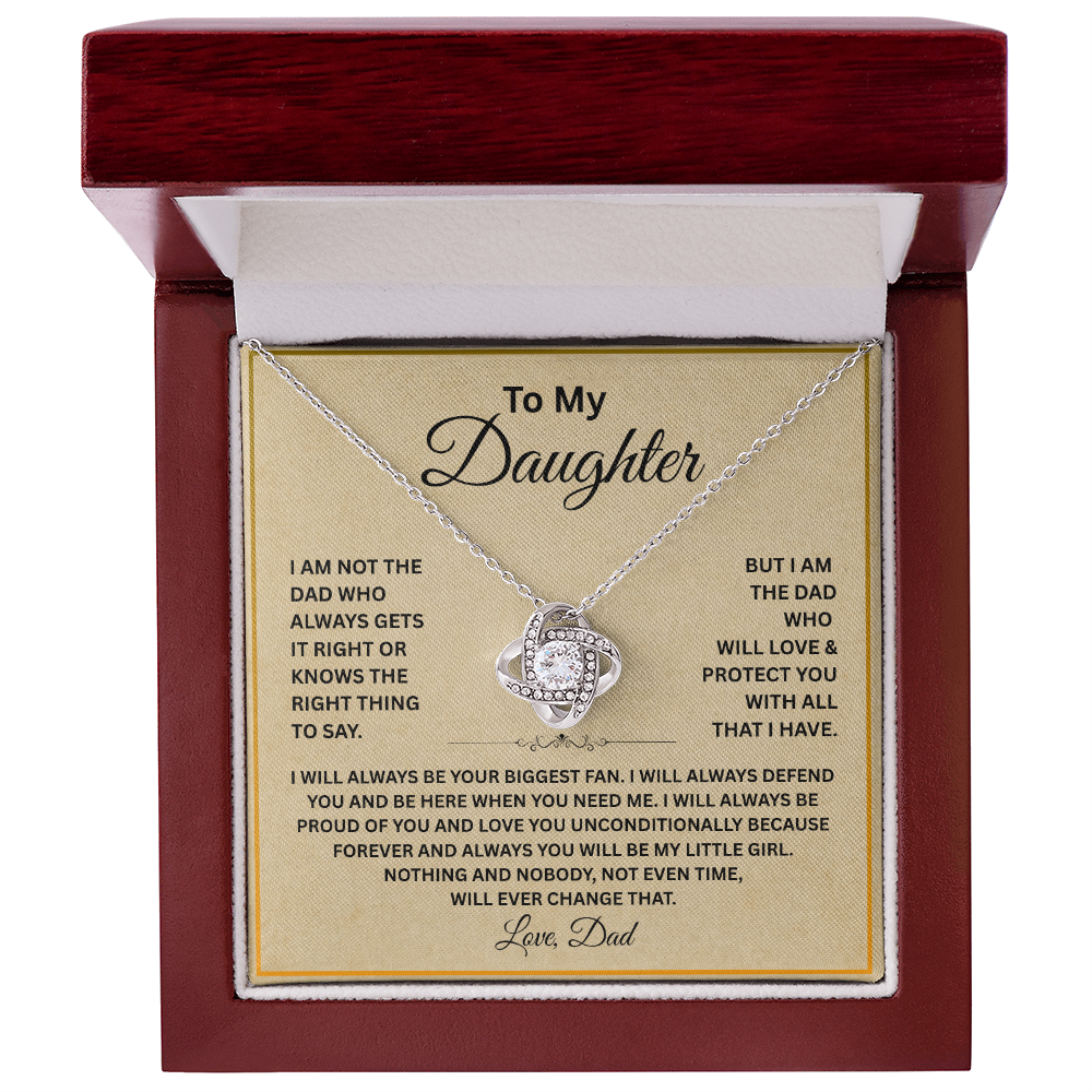 To My Amazing Daughter - the Most Beautiful Chapters of My Life - Love Knot Necklace