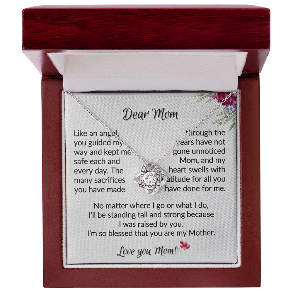 To My Mom I Know It's Not Easy for a Woman to Raise a Man - Necklace