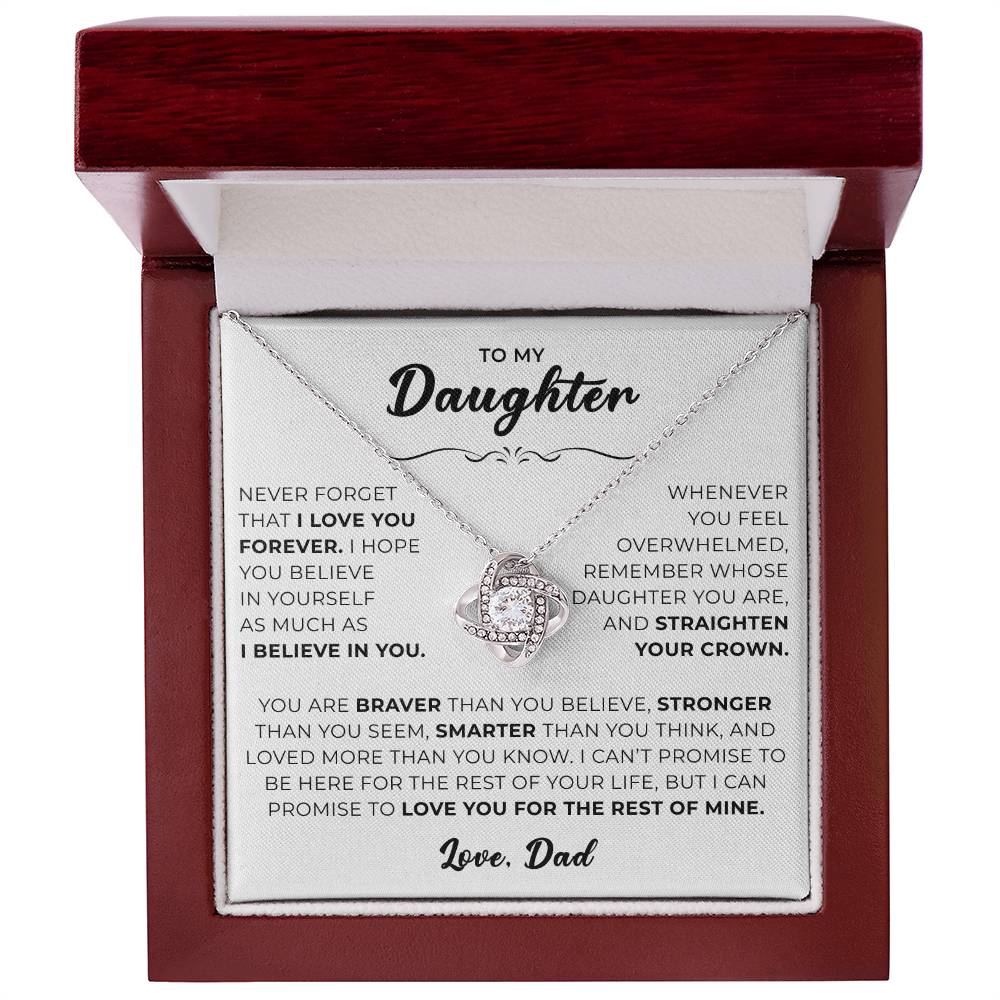 To My Beautiful Daughter Necklace From Mommy, Perfect for Mother's Day