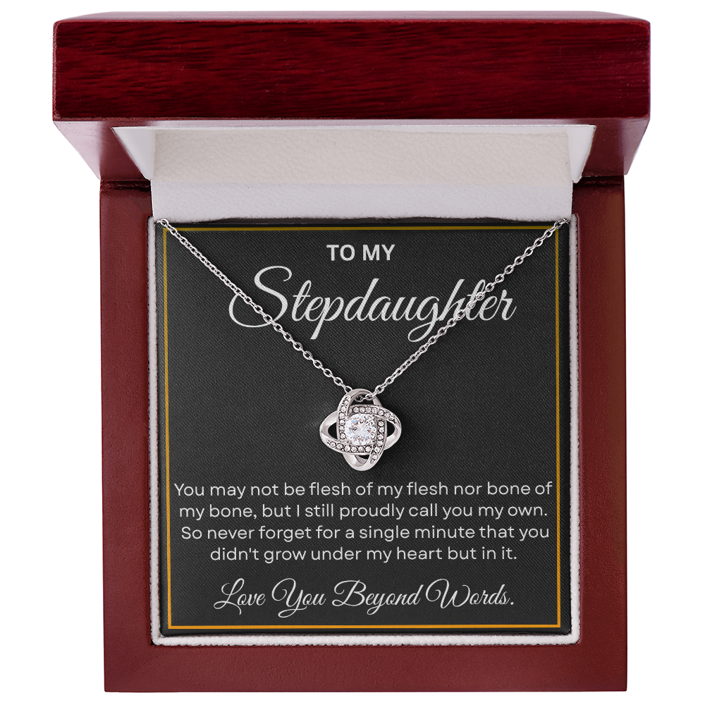 To My Stepdaughter | Always Keep Me in Your Heart | Love Knot Necklace