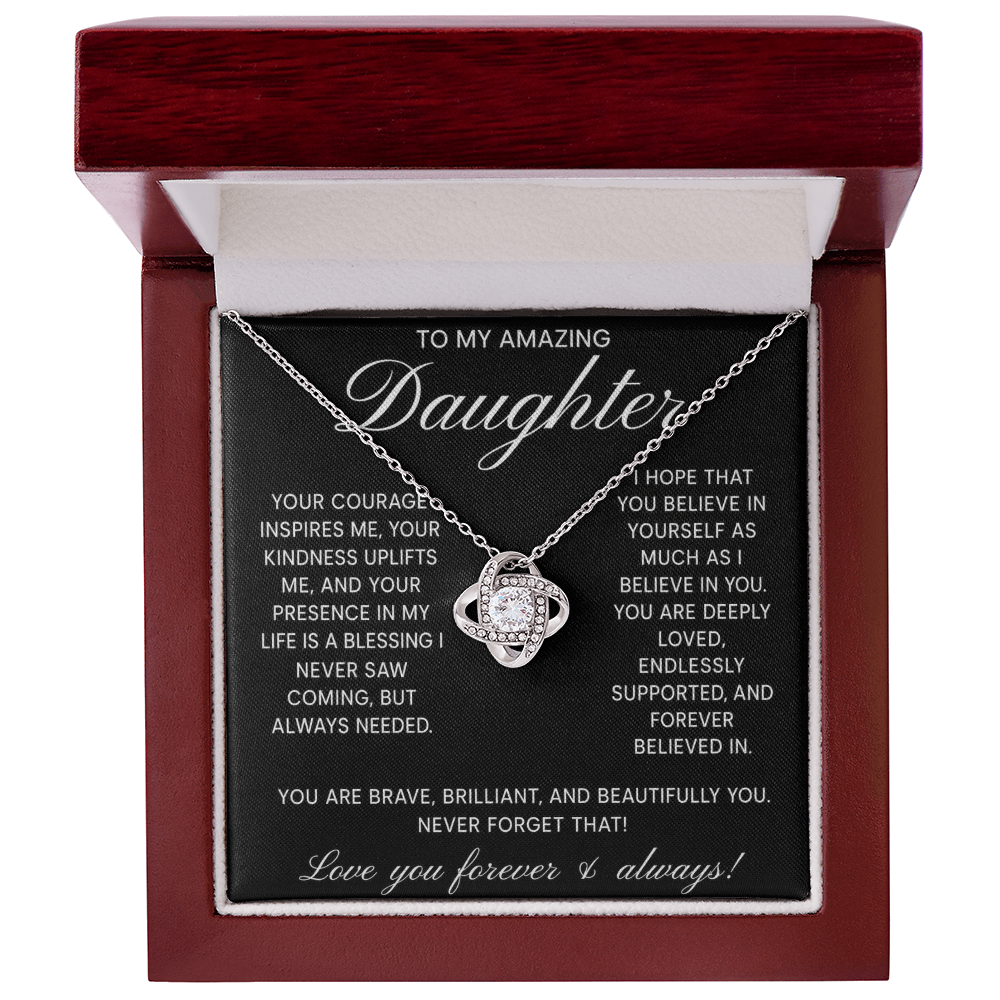 To My Daughter Necklace, Meaningful Gift from Mom or Dad