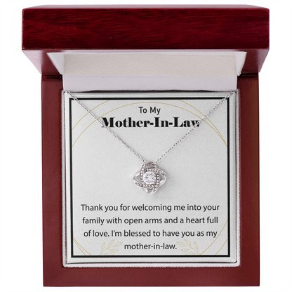 To My Mother-in-Law Necklace - Meaningful Gift for Mother of the Groom/Bride