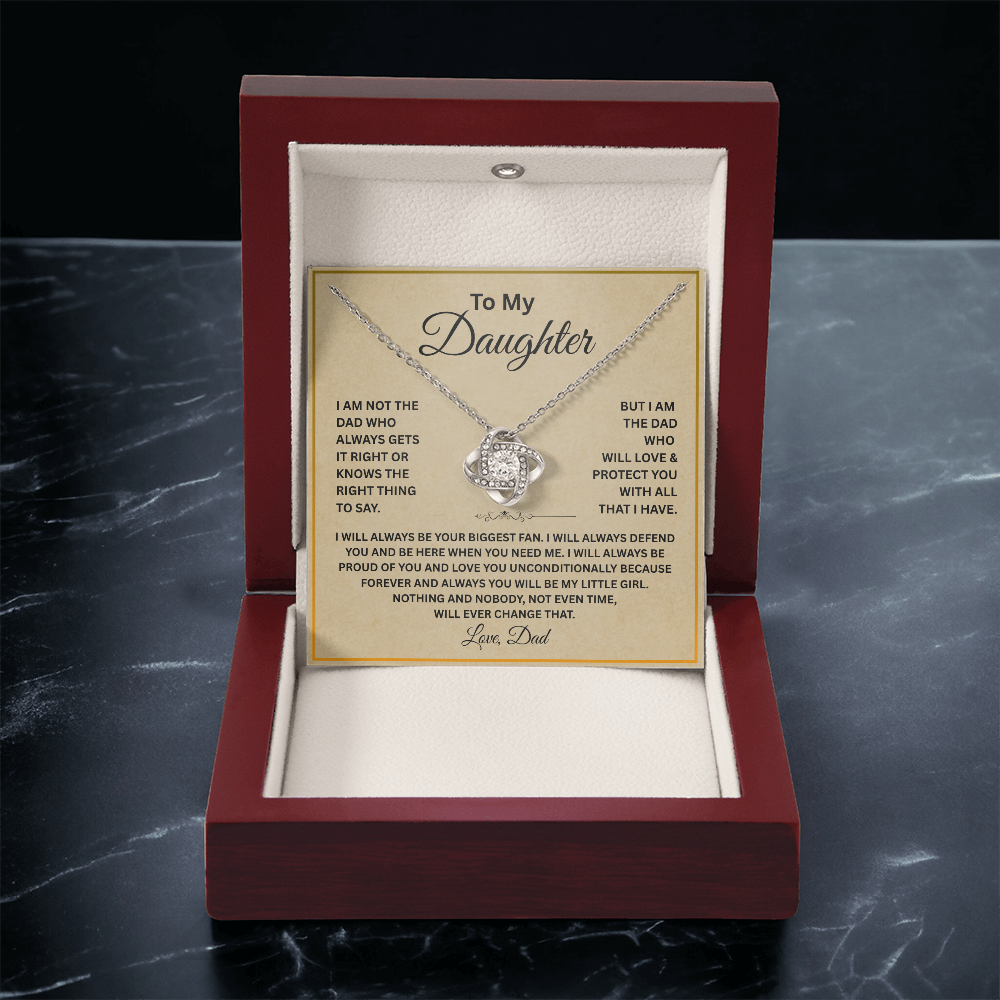 To My Amazing Daughter - the Most Beautiful Chapters of My Life - Love Knot Necklace