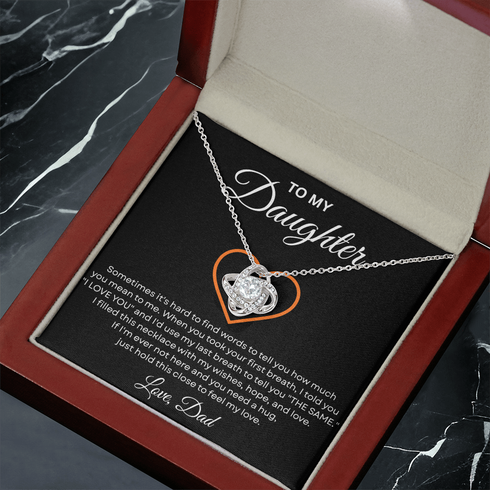 To My Daughter From Mom & Dad – Meaningful Christmas Jewelry Gift with Gift Box