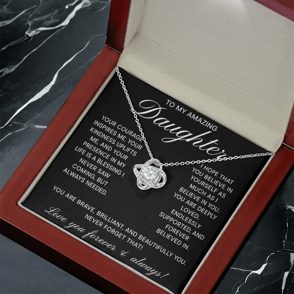 To My Daughter Necklace, Meaningful Gift from Mom or Dad