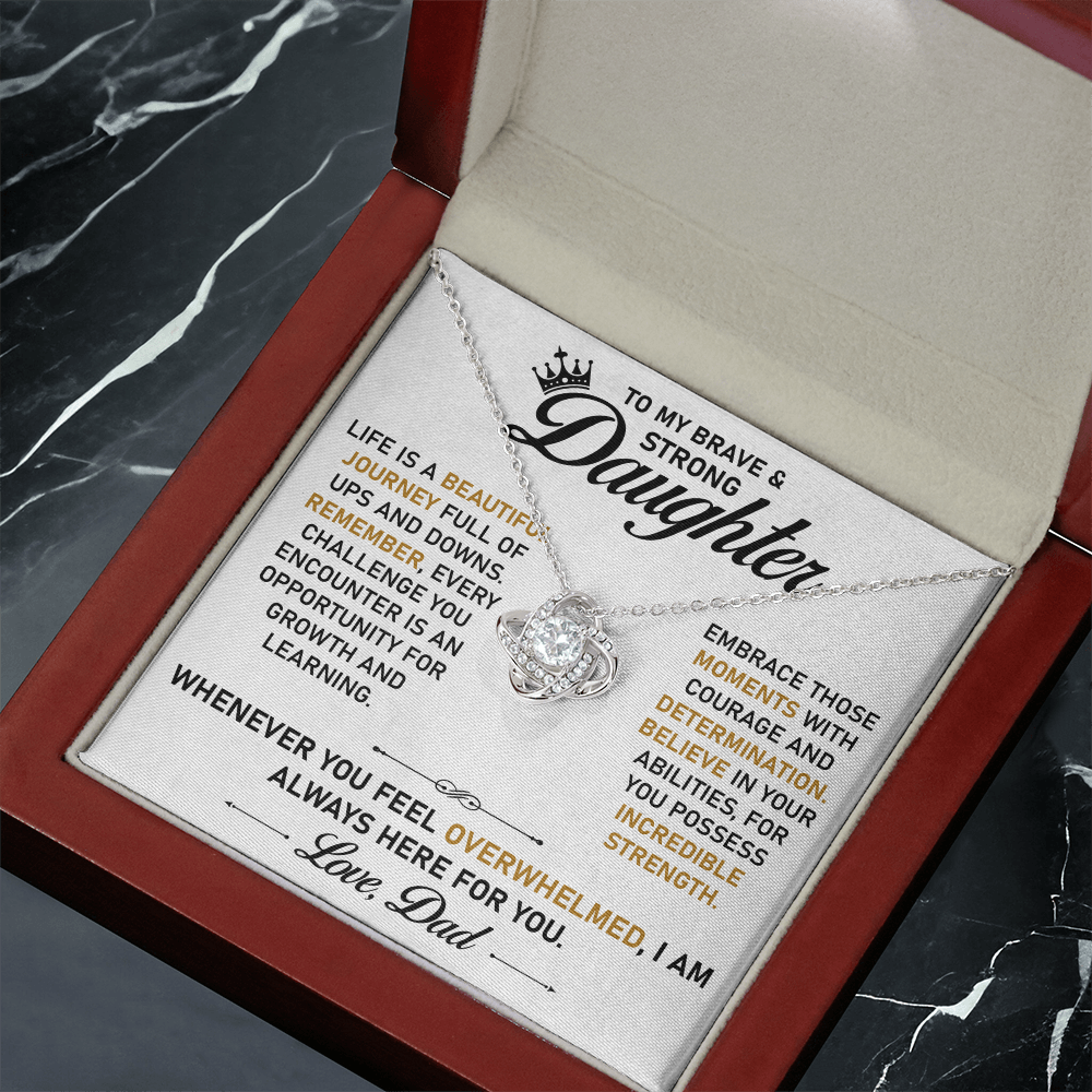To My Daughter | Never Forget That You Are Loved Beyond Words | Meaningful Jewelry Gift