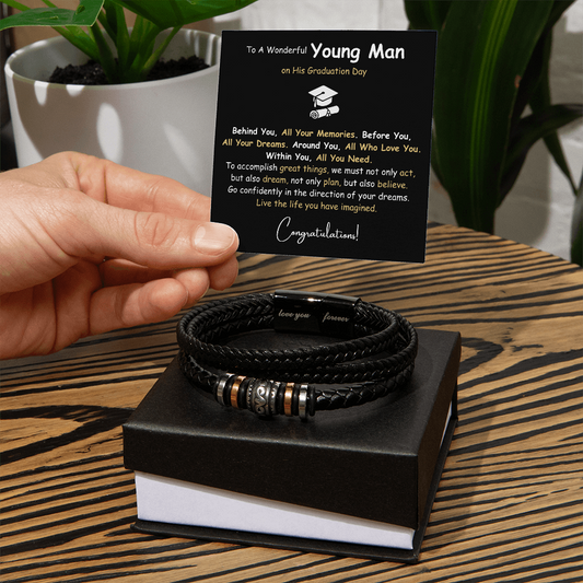College Graduation Gifts For Young Man - Love You Forever Bracelet
