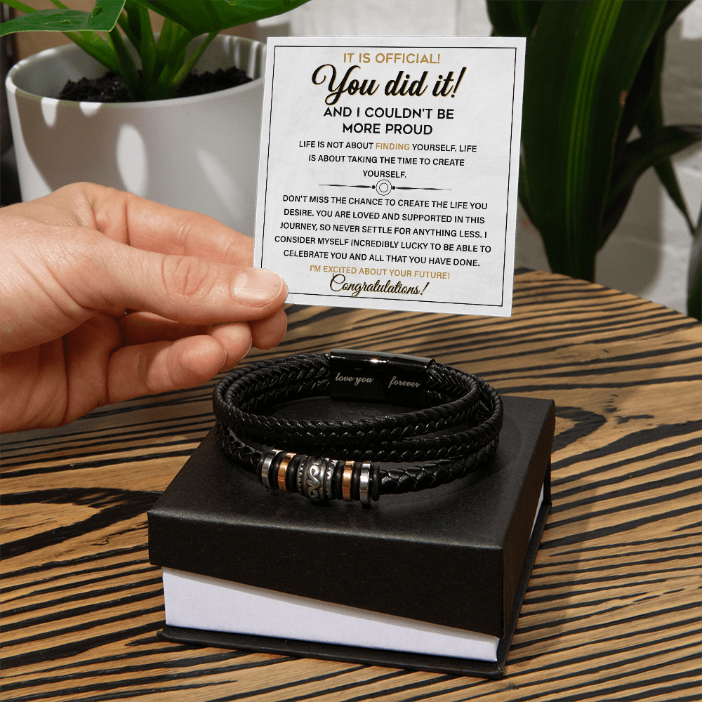 You Did It Graduation Gifts For Him - Love You Forever Bracelet