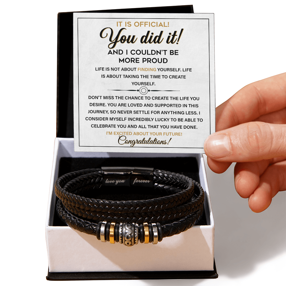 You Did It Graduation Gifts For Him - Love You Forever Bracelet