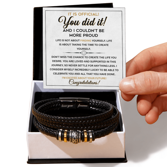 You Did It Graduation Gifts For Him - Love You Forever Bracelet