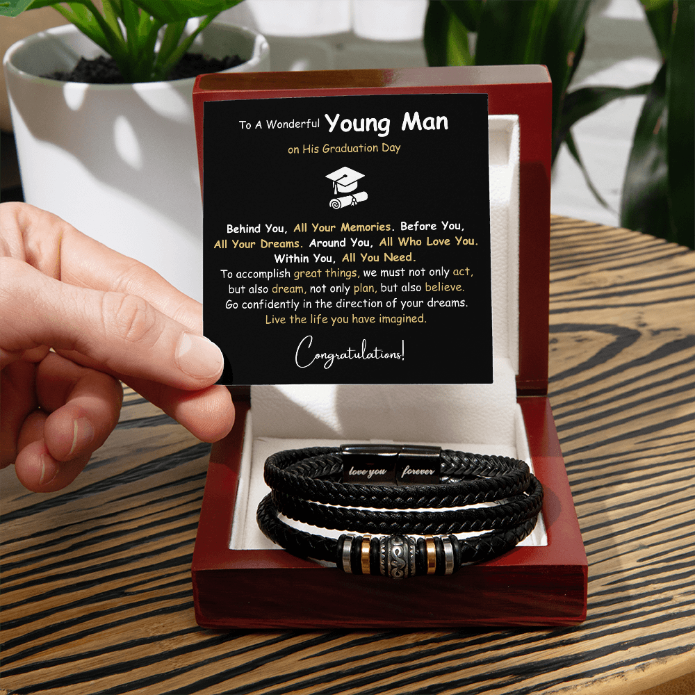College Graduation Gifts For Young Man - Love You Forever Bracelet