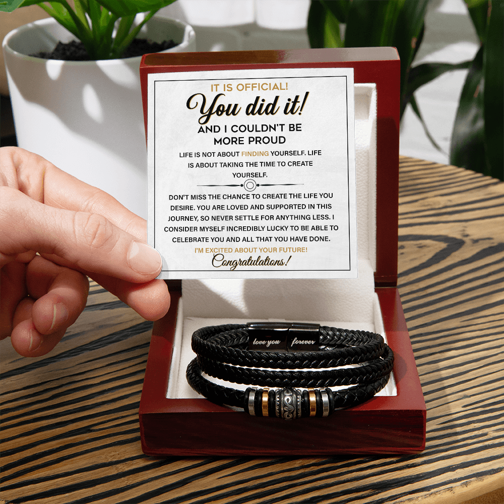 You Did It Graduation Gifts For Him - Love You Forever Bracelet