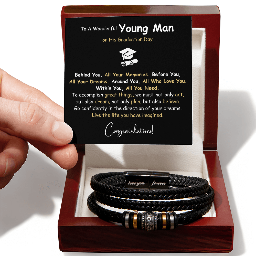 College Graduation Gifts For Young Man - Love You Forever Bracelet
