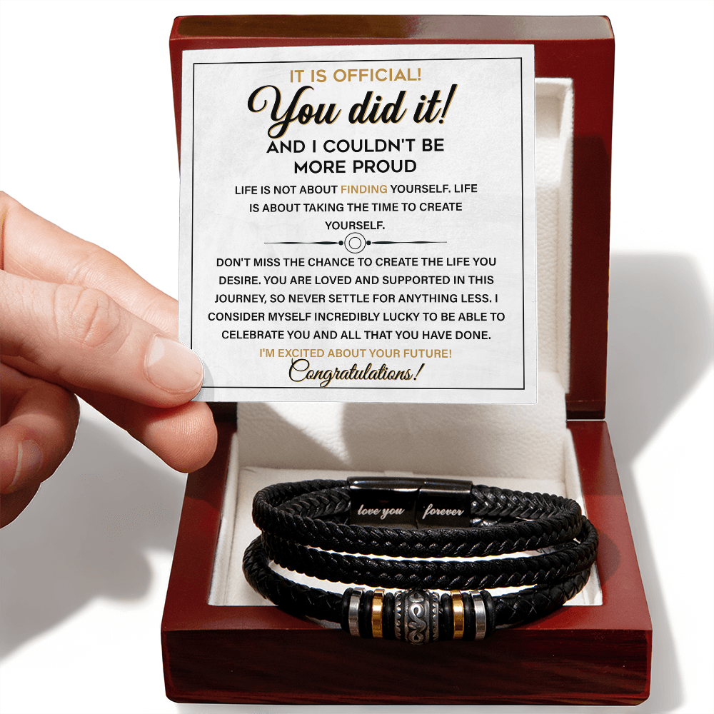You Did It Graduation Gifts For Him - Love You Forever Bracelet
