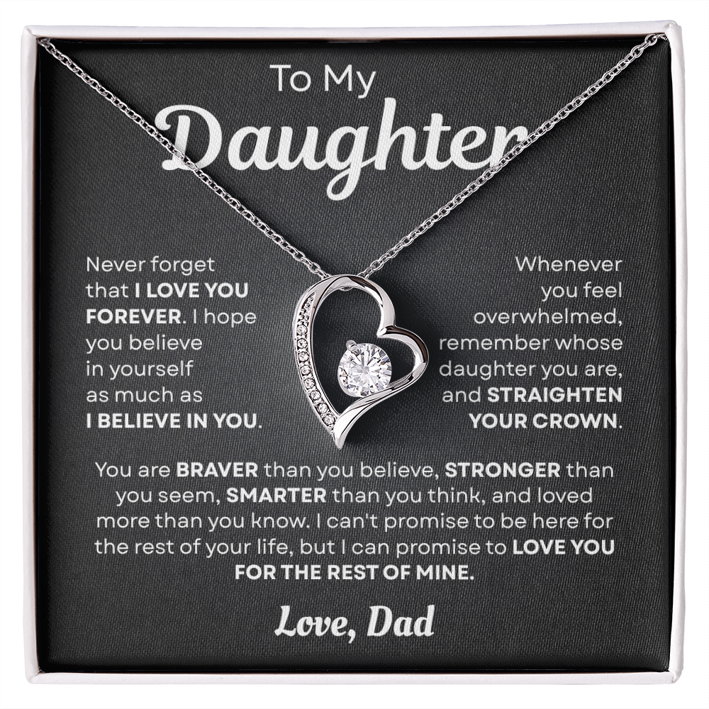 To My Beautiful Daughter | I Will Love You Forever & Always | Meaningful Jewelry Gift