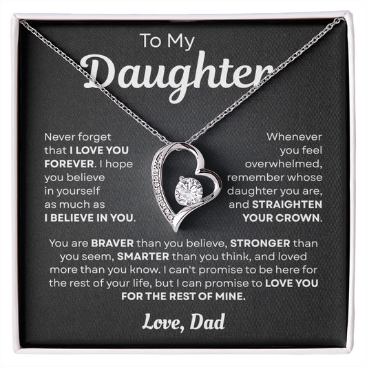 To My Beautiful Daughter | I Will Love You Forever & Always | Meaningful Jewelry Gift