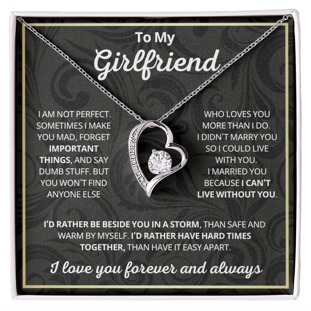 Girlfriend Necklace Gift From Boyfriend on Birthday, Christmas Day