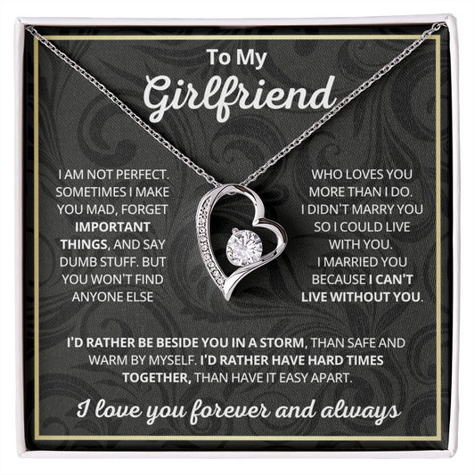Girlfriend Necklace Gift From Boyfriend on Birthday, Christmas Day