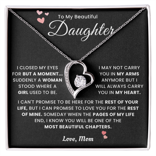 To My Beautiful Daughter Necklace From Mom