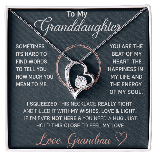 To My Granddaughter | Always Keep Me in Your Heart | Forever Love Necklace
