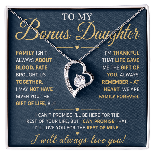 To My Stepdaughter - I'll Always Be With You - Forever Love Necklace