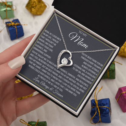Mom Necklace for Women With Heartfelt Message & Gift Box