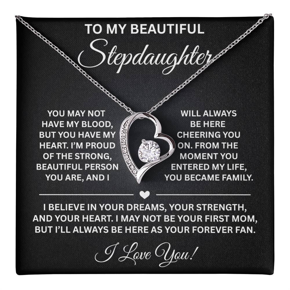 To My Stepdaughter - Never Forget How Much I Love You - Forever Love Necklace