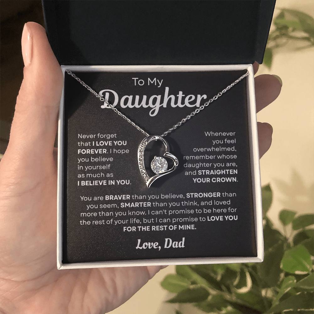 To My Beautiful Daughter | I Will Love You Forever & Always | Meaningful Jewelry Gift