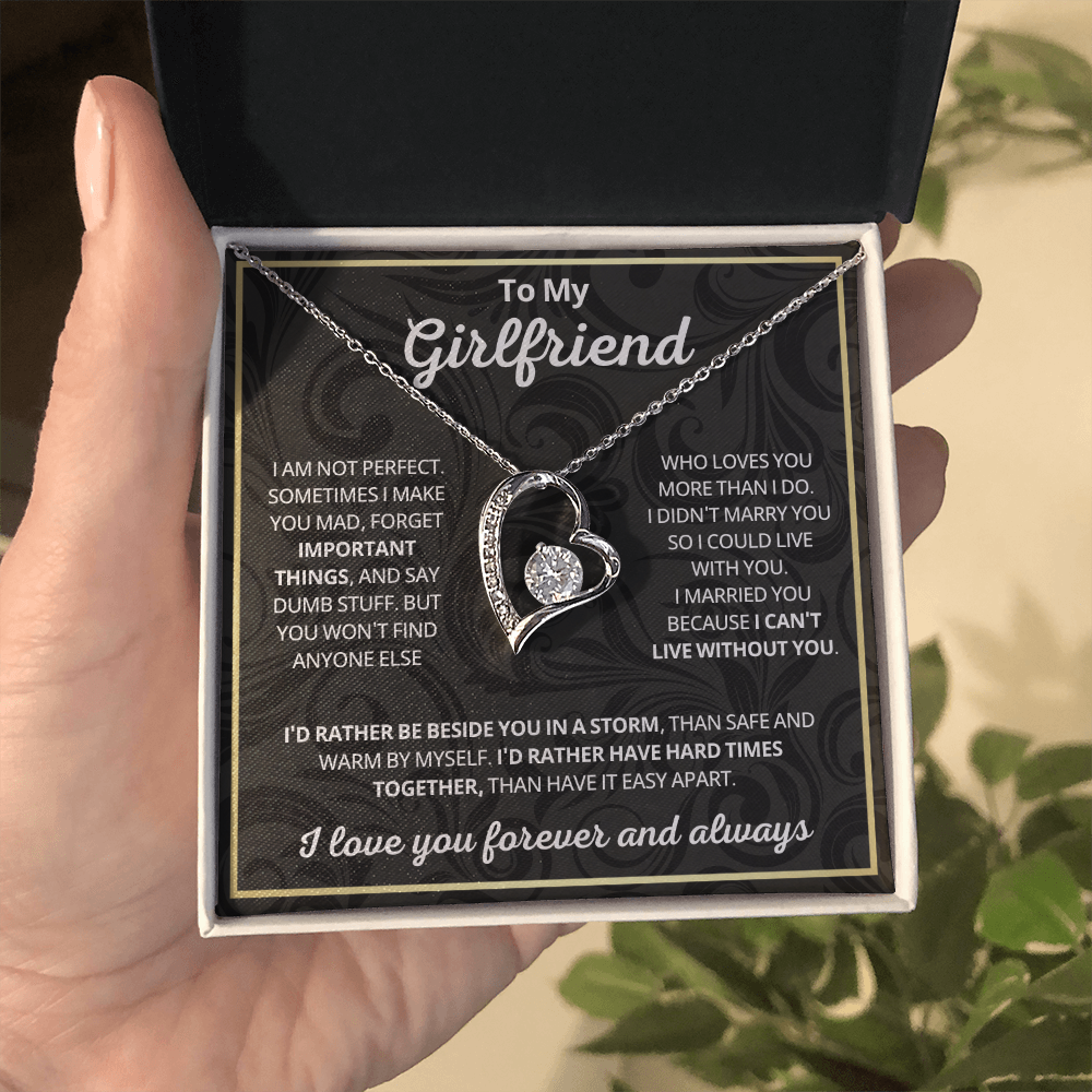 Girlfriend Necklace Gift From Boyfriend on Birthday, Christmas Day