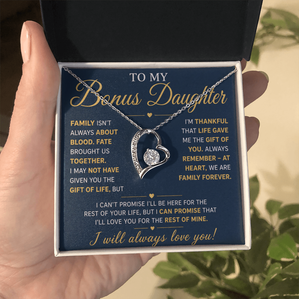 To My Stepdaughter - I'll Always Be With You - Forever Love Necklace