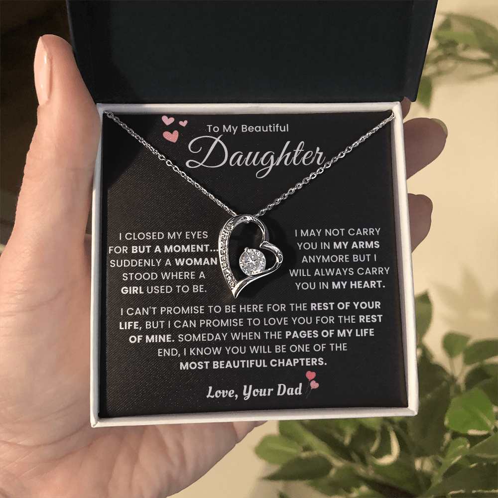 To My Daughter Necklace From Mom Dad - Mother's Day Jewelry With Gift Box