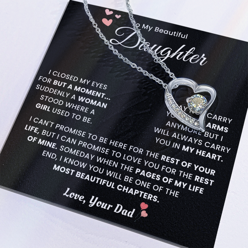 To My Daughter Necklace From Mom Dad - Mother's Day Jewelry With Gift Box
