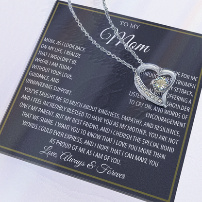 Mom Necklace for Women With Heartfelt Message & Gift Box