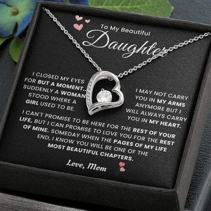To My Beautiful Daughter Necklace From Mom