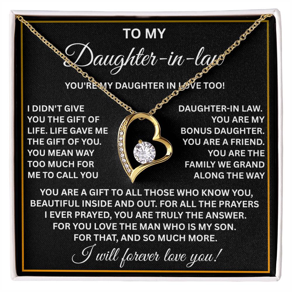 To My Daughter-in-law Necklace – Meaningful Gift from Mom or Dad