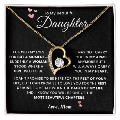 To My Beautiful Daughter Necklace From Mom