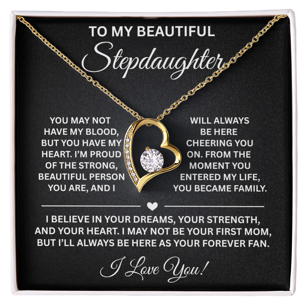 To My Stepdaughter - Never Forget How Much I Love You - Forever Love Necklace