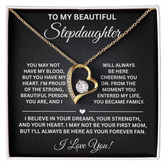 To My Stepdaughter - Never Forget How Much I Love You - Forever Love Necklace