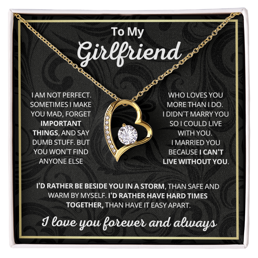 Girlfriend Necklace Gift From Boyfriend on Birthday, Christmas Day